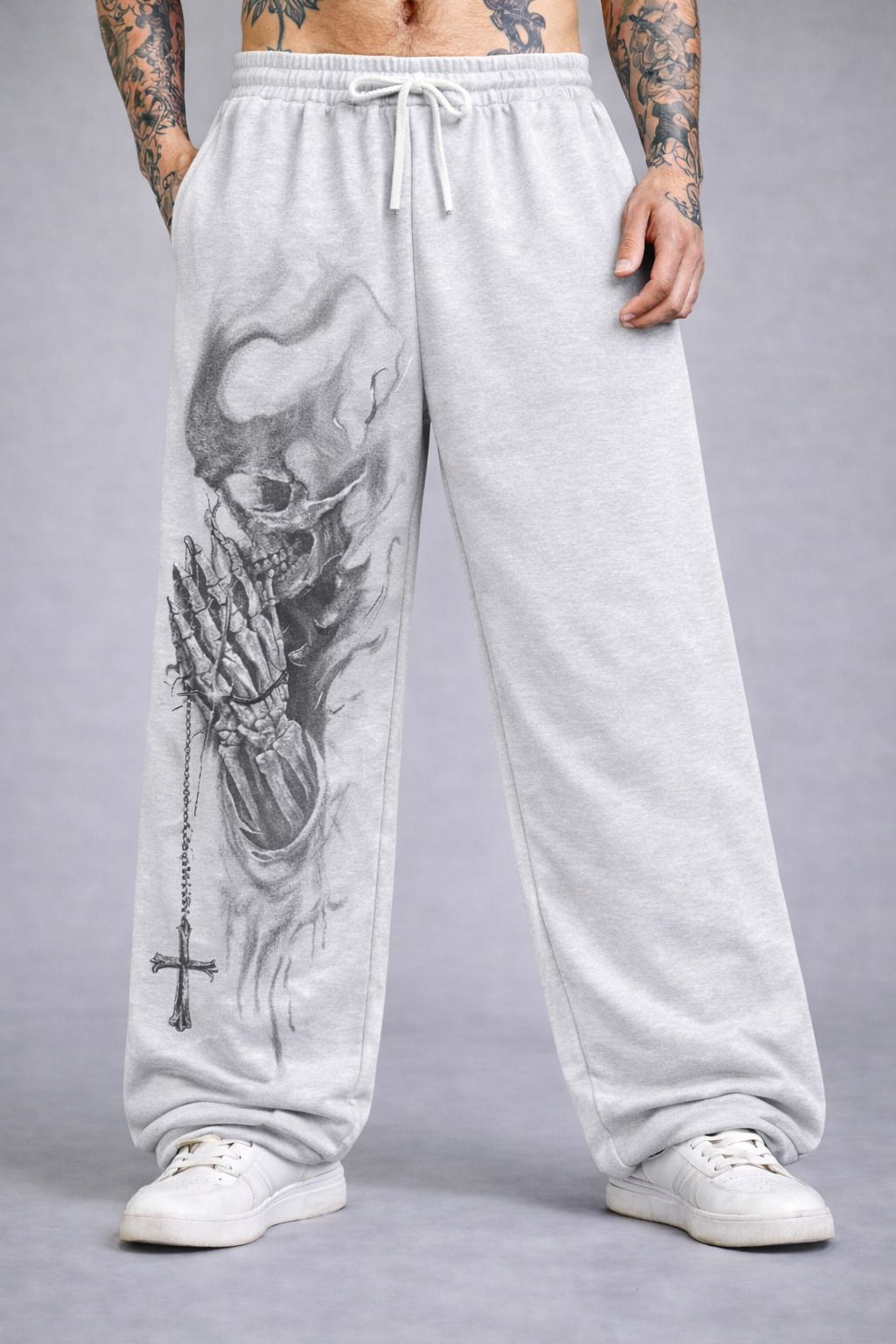 zentik Men Printed Grey Track Pants-picture-22