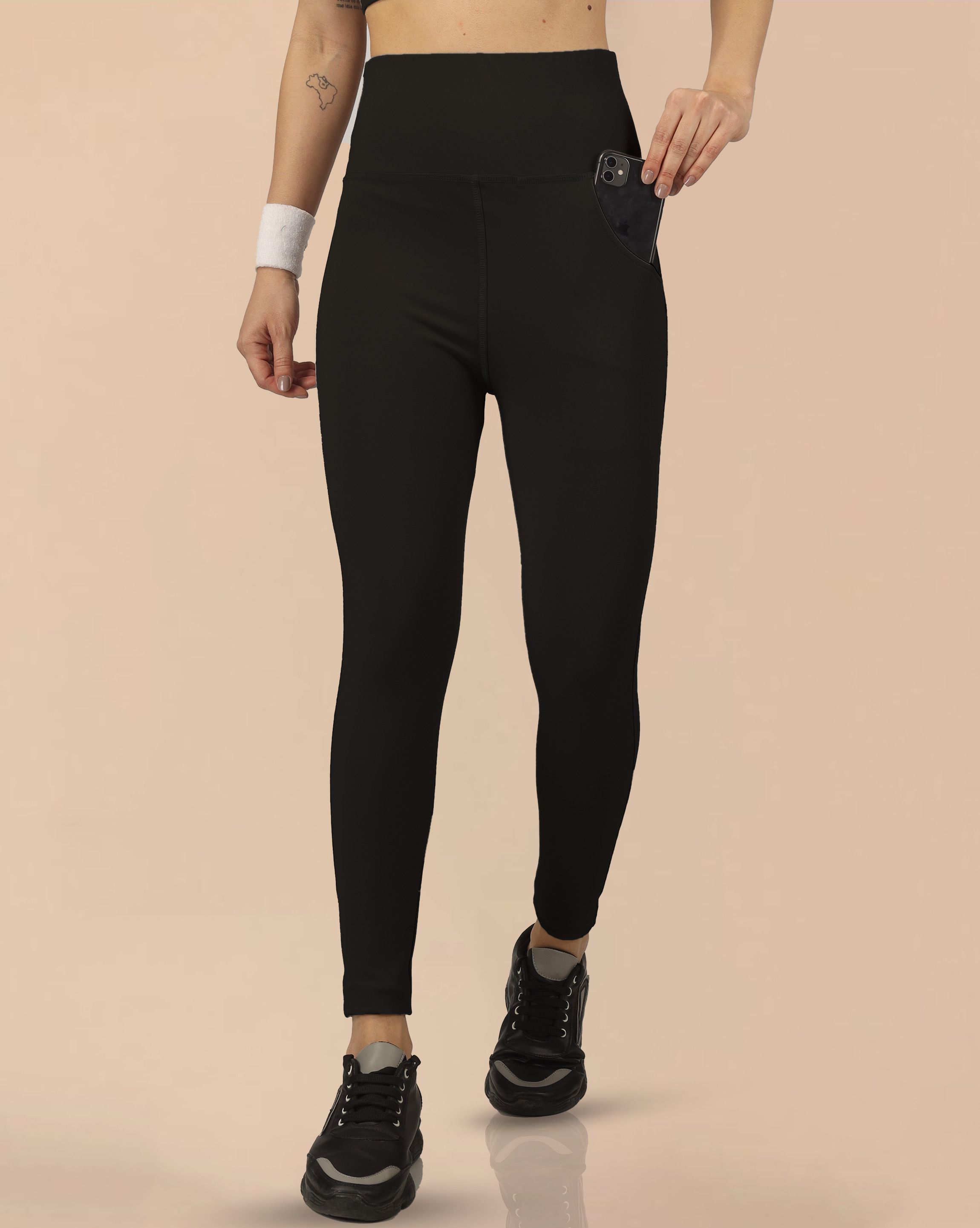 beyogini Women Solid Black Track Pants-picture-13