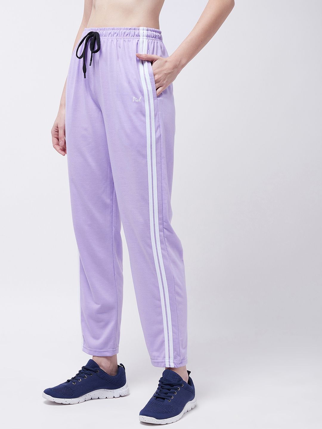 pivl Women Striped Purple Track Pants-picture-26