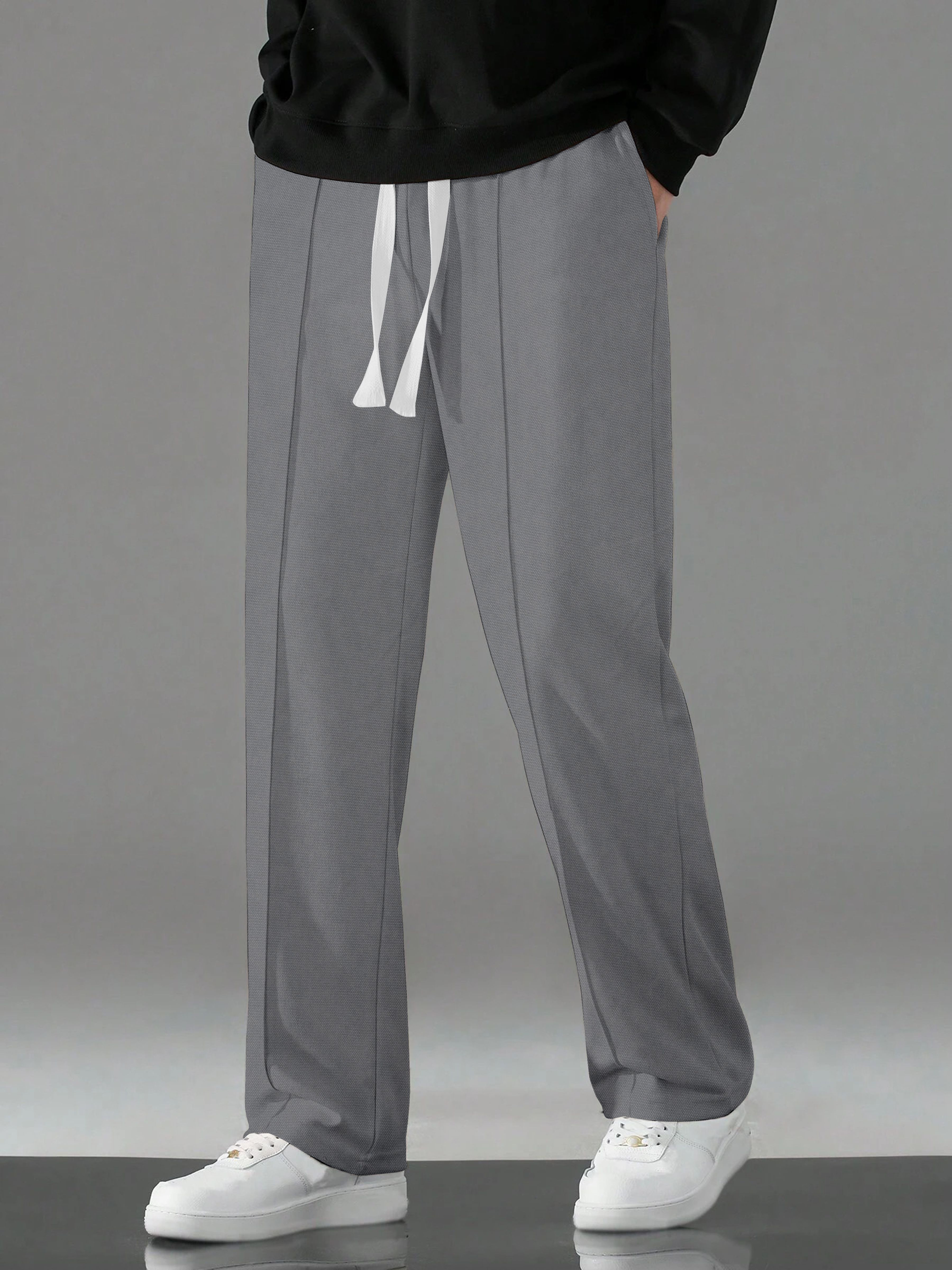 kajaru Men Solid Grey Track Pants-picture-14