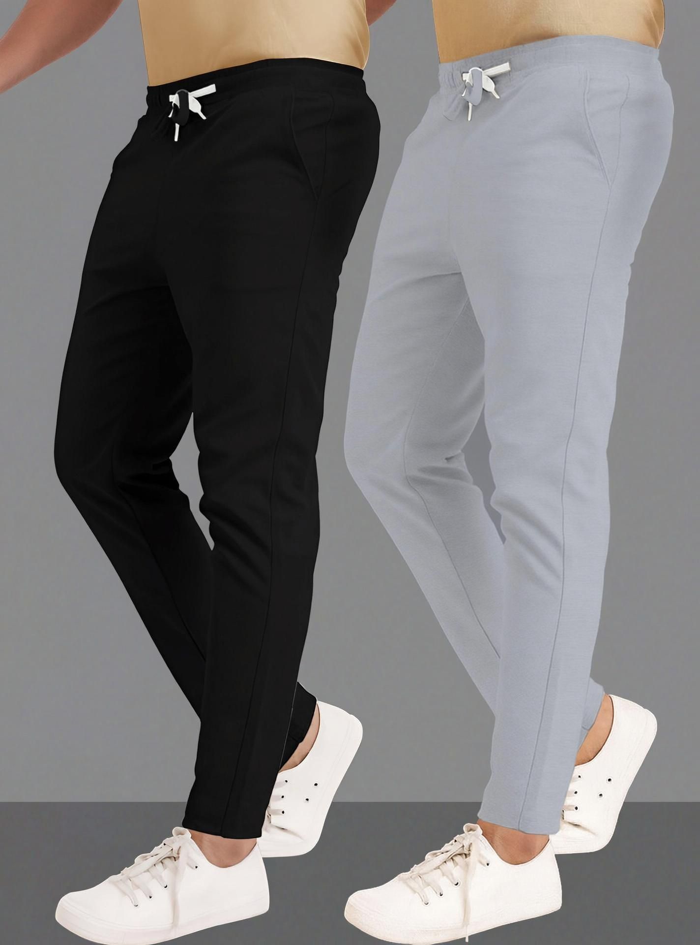 avolt Pack of 2 Men Solid Multicolor Track Pants-picture-10