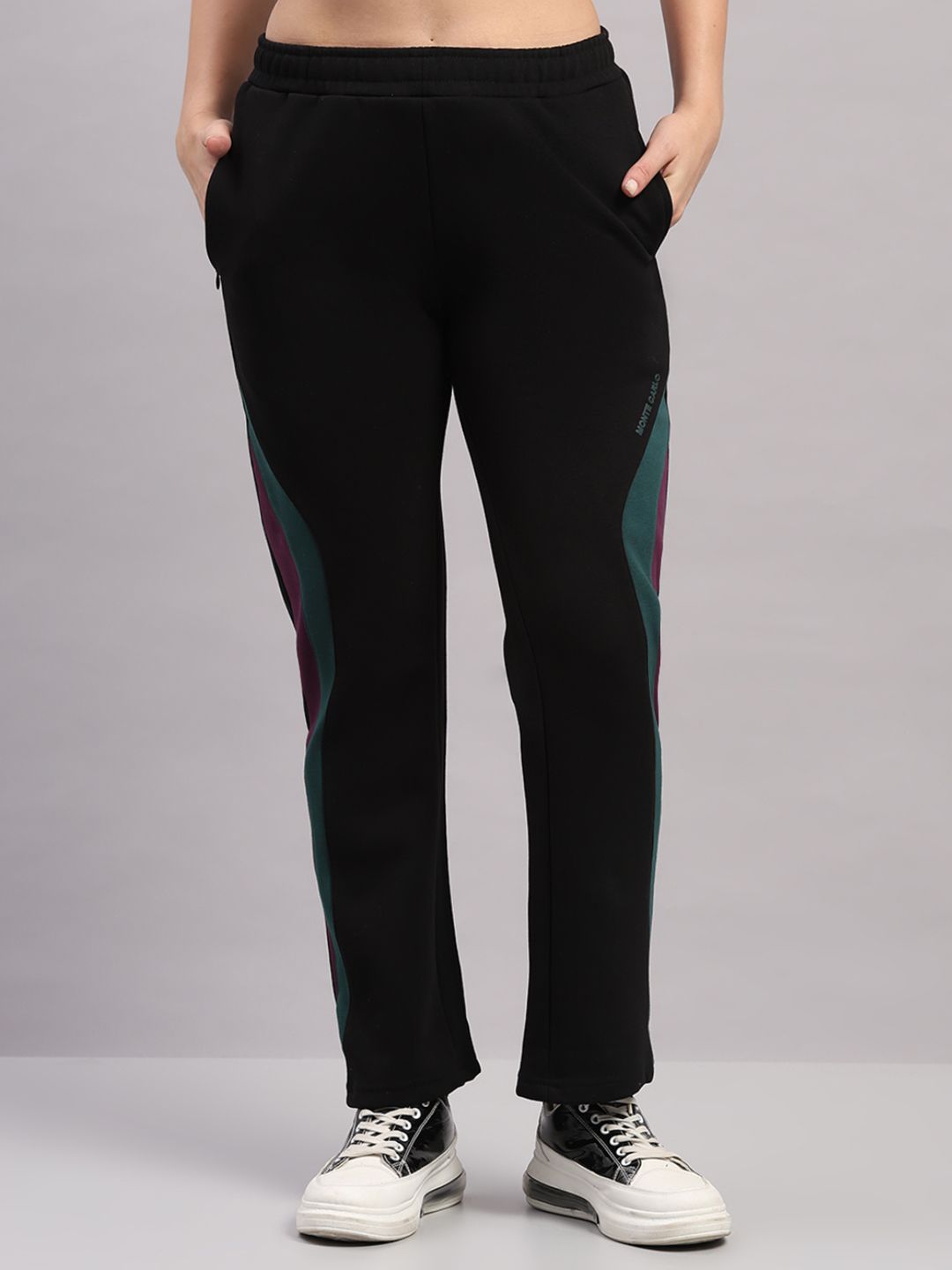 monte carlo Pack of 2 Women Solid Black Track Pants-picture-13