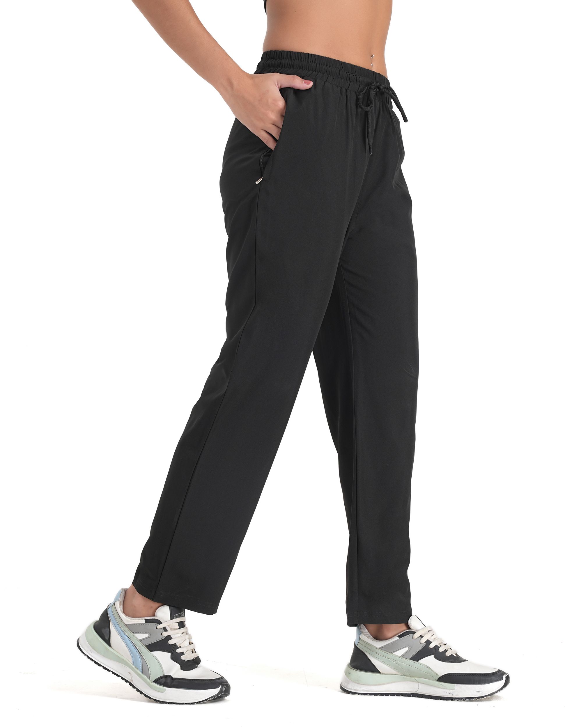 kritagya Women Graphic Print Black Track Pants-picture-17