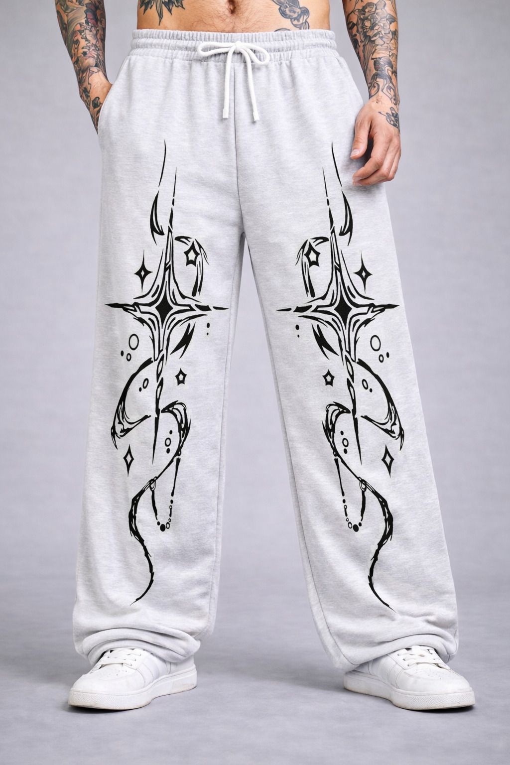 zentik Men Printed Grey Track Pants-picture-24