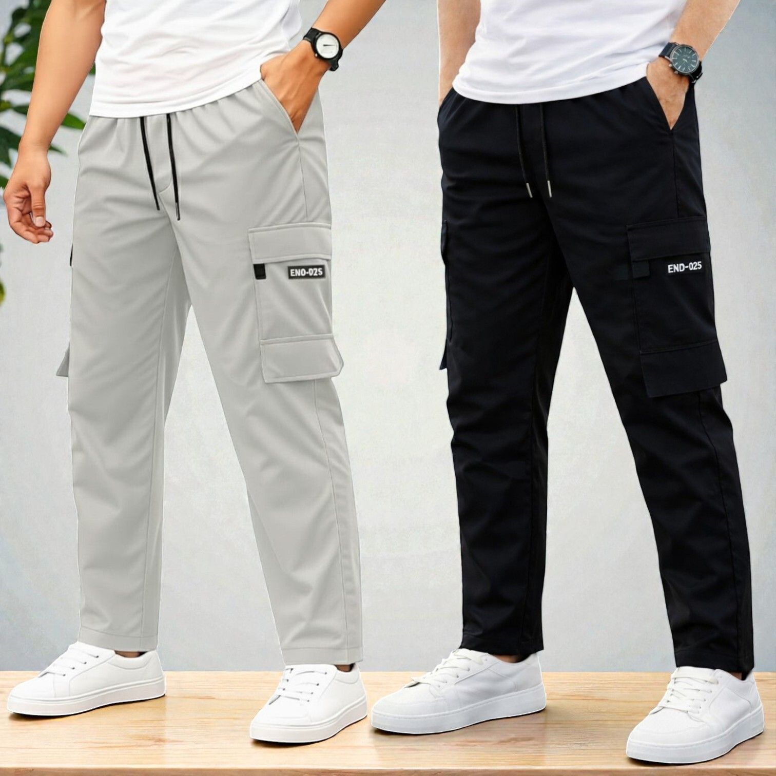 hardflex Pack of 2 Men Solid Grey, Black Track Pants-picture-21