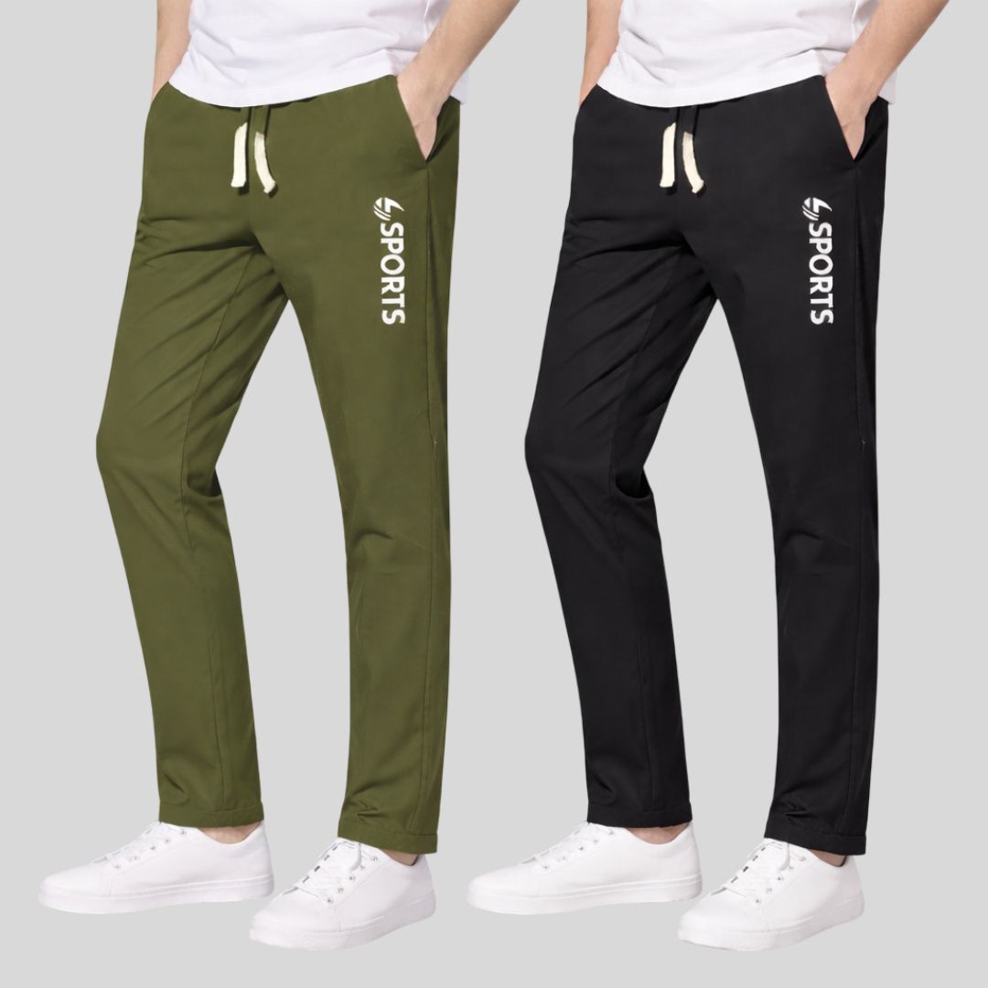 fusion mart Pack of 2 Men Solid Multicolor Track Pants-picture-11