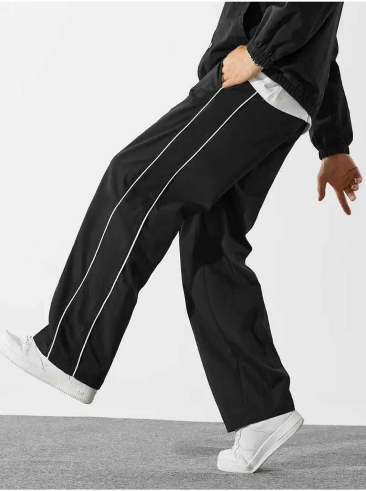 paralians Men Solid Black Track Pants-picture-26