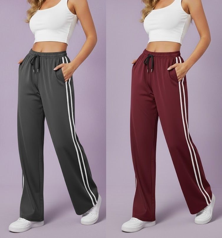 morte paple Pack of 2 Women Solid Multicolor Track Pants-picture-3