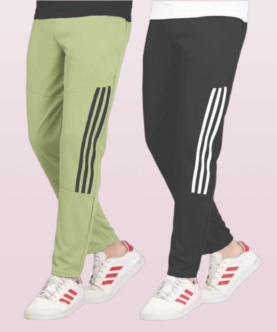 Pack of 2 Men Solid Multicolor Track Pants-image-5