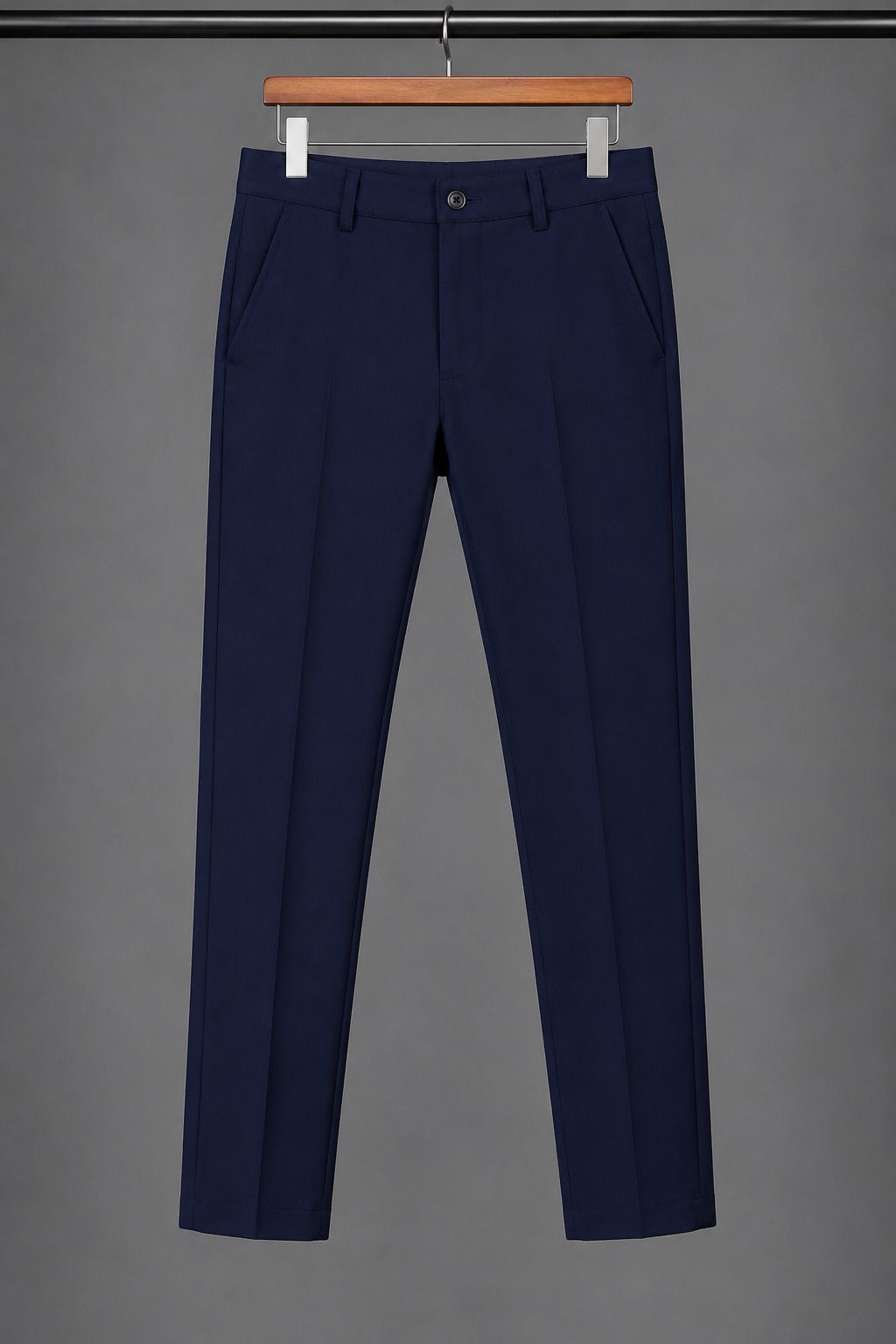 Men Solid Dark Blue Track Pants-image-37