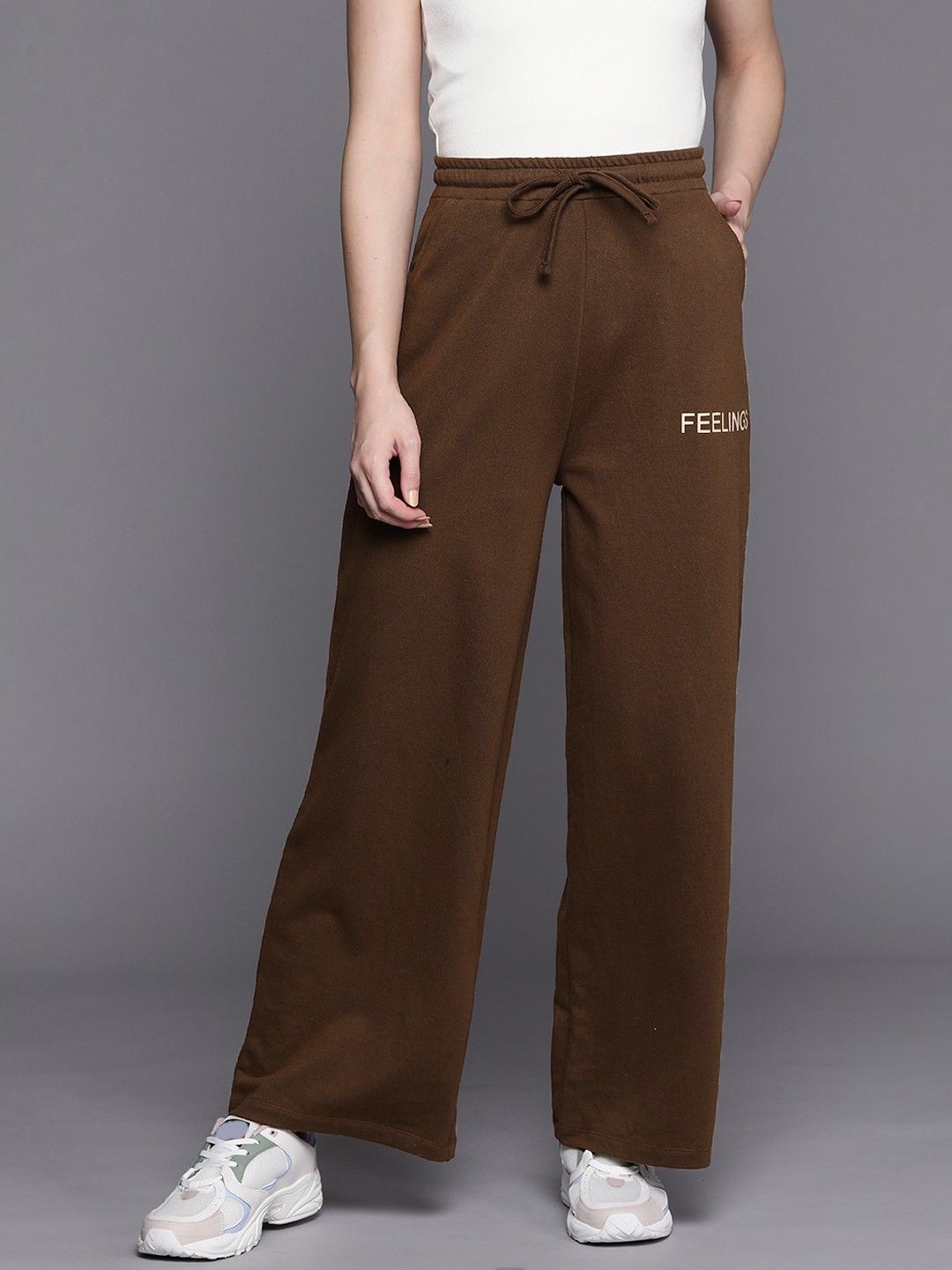 sassafras Women Printed Brown Track Pants-picture-13