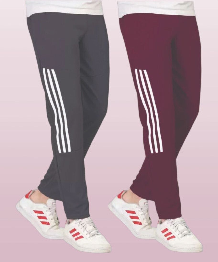 coveatvolo trends Pack of 2 Men Solid Grey Track Pants-picture-31