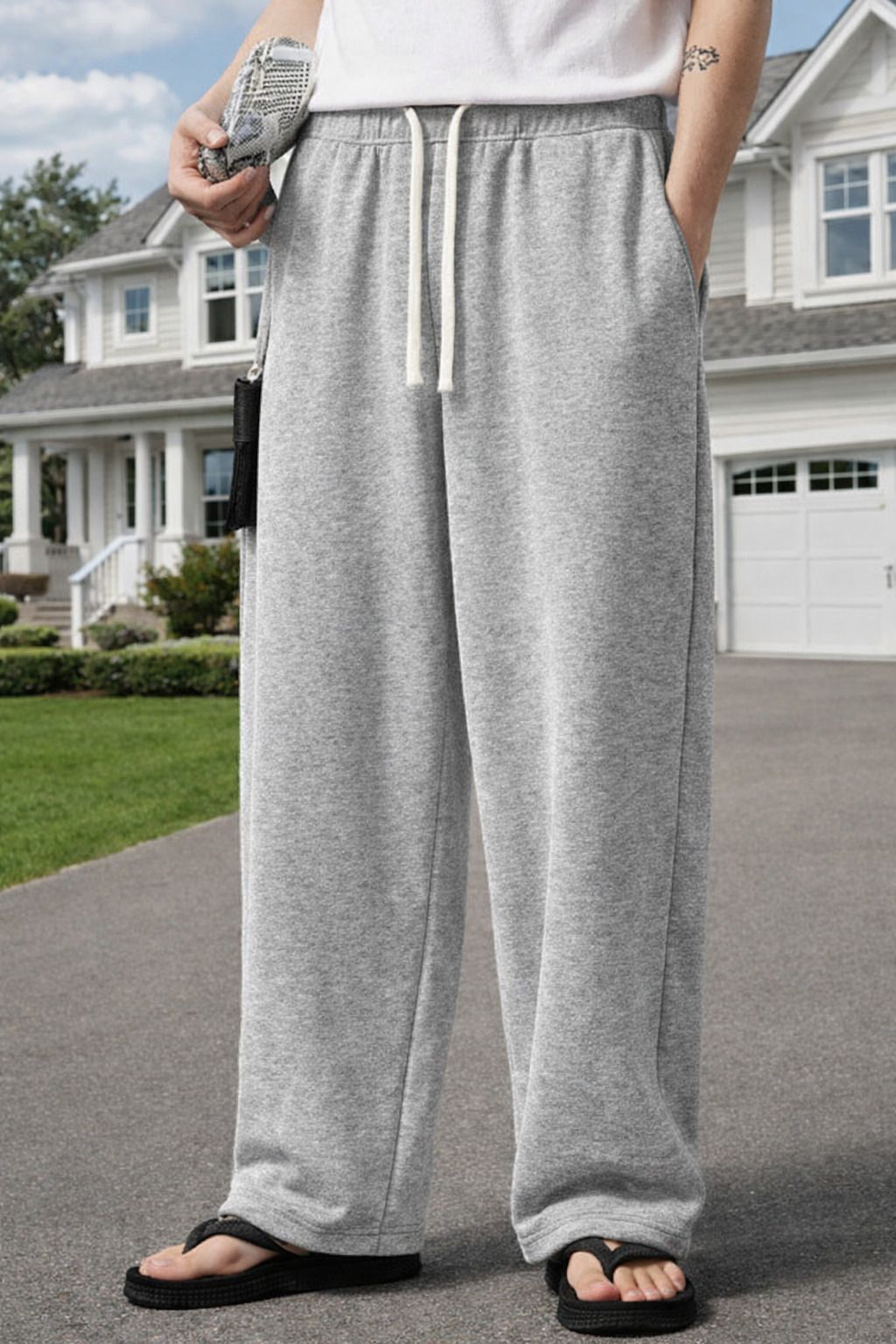 vownz Men Solid Grey Track Pants-picture-18