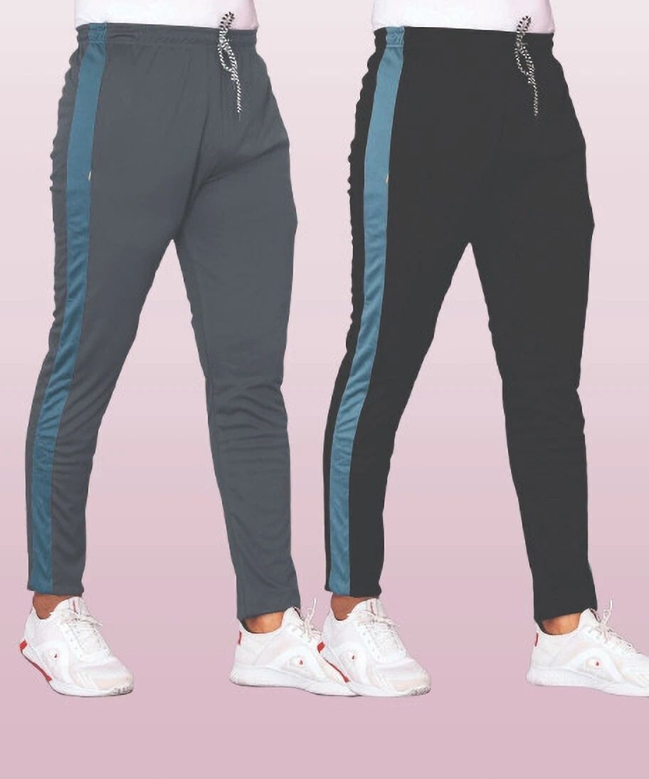 Pack of 2 Men Solid Multicolor Track Pants-image-39