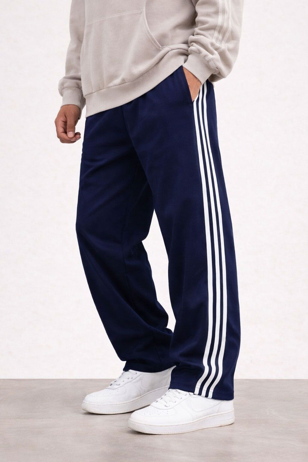 foxter Men Striped Blue Track Pants-picture-14