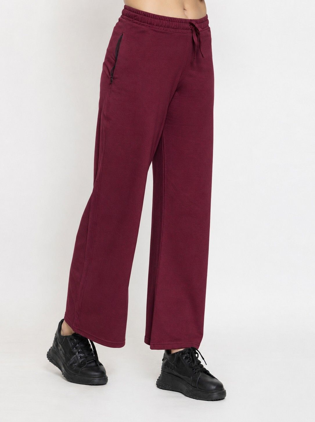 femea Women Solid Red Track Pants-picture-15