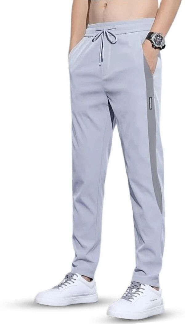 joggers park Men Colorblock Grey Track Pants-picture-15