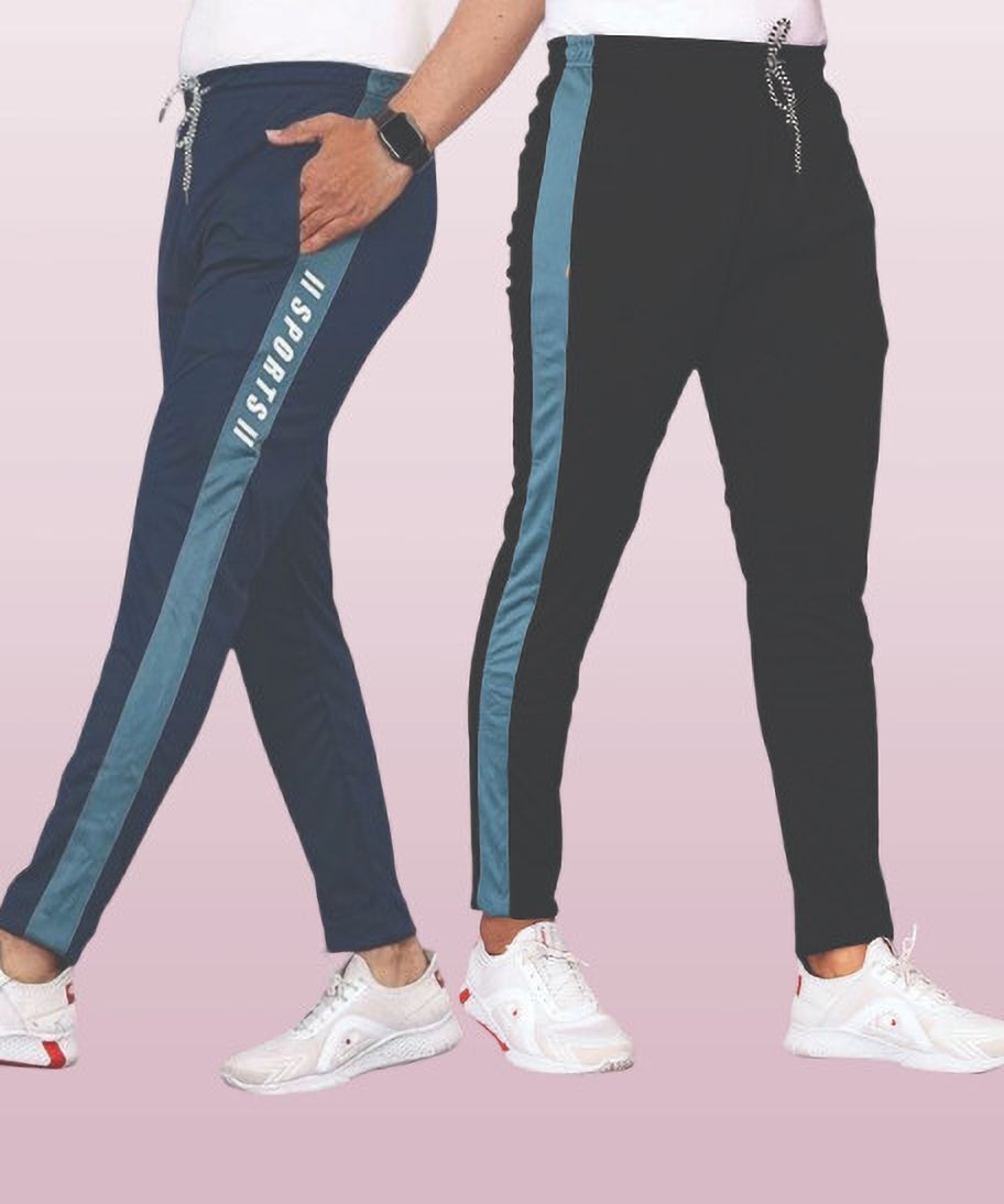 coveatvolo trends Pack of 2 Men Solid Grey Track Pants-picture-17