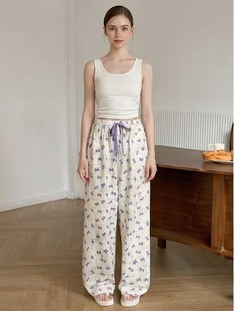 Women Polka Print Beige Track Pants-image-11