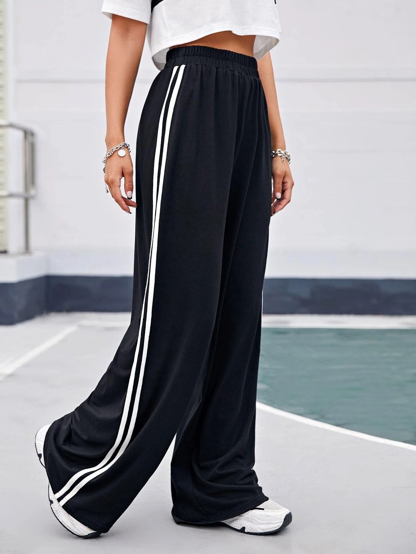dockstreet Women Solid Black Track Pants-picture-14