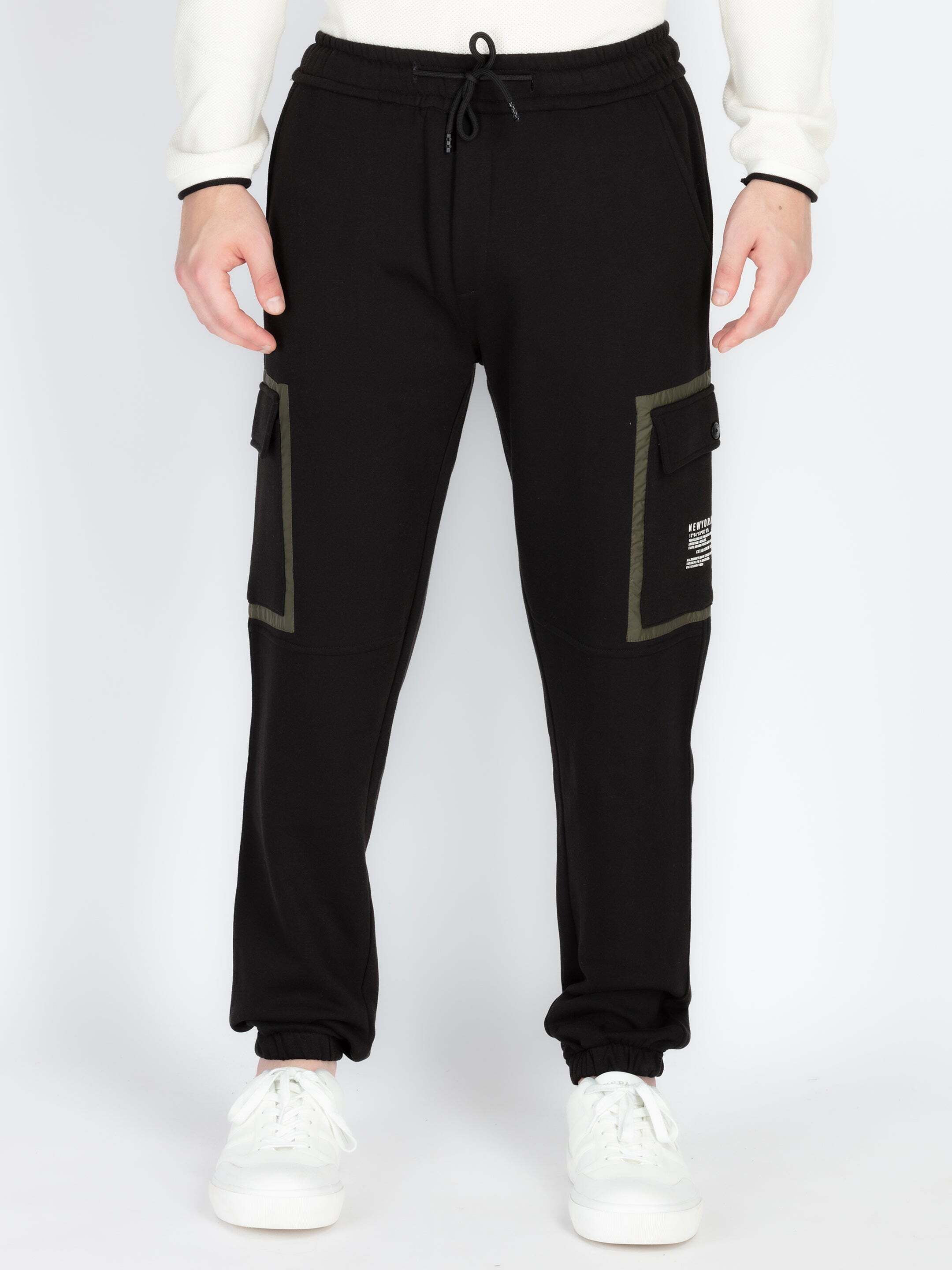 status quo Men Self Design Black Track Pants-picture-10