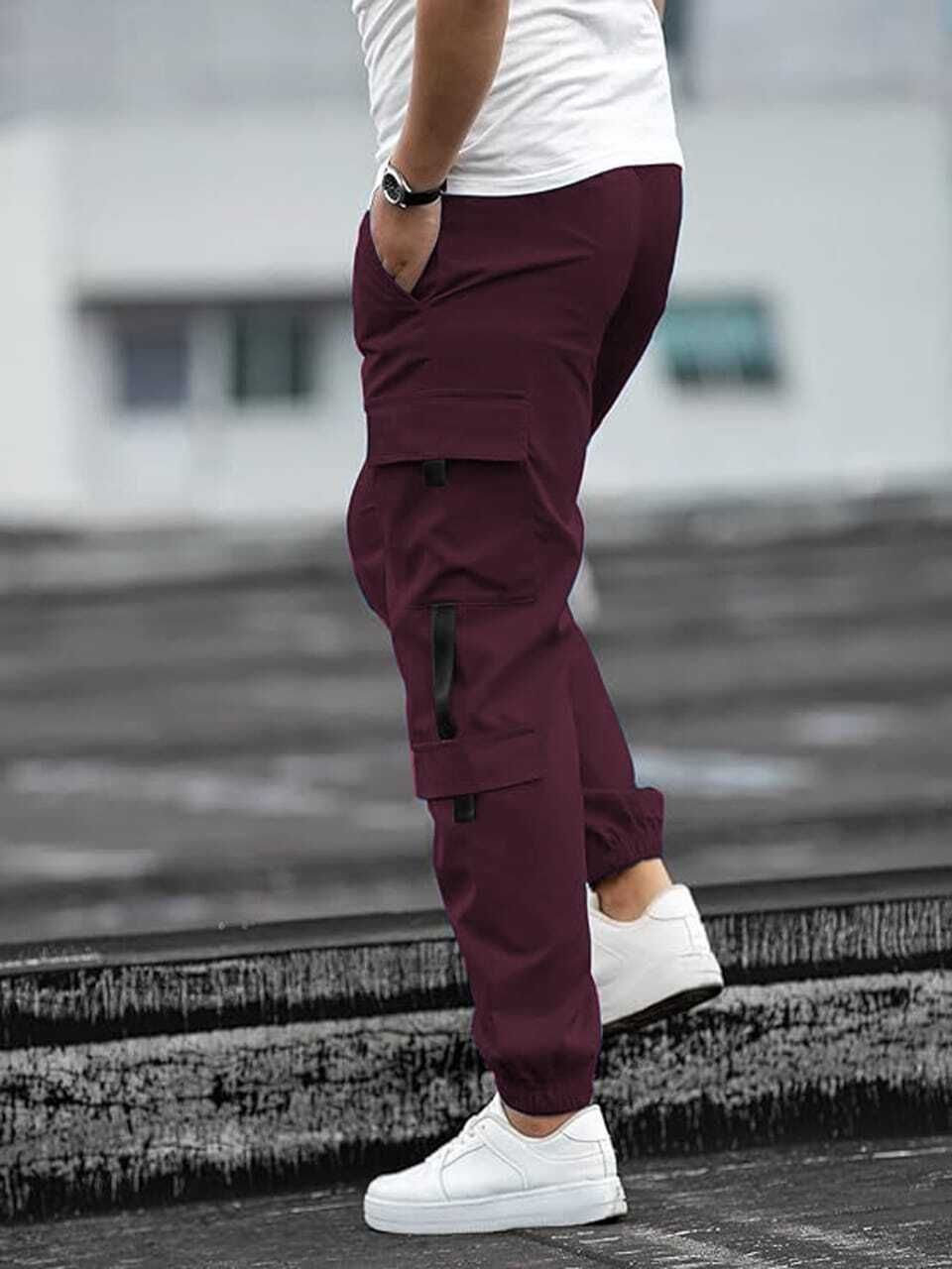 magani Men Solid Black Track Pants-picture-22