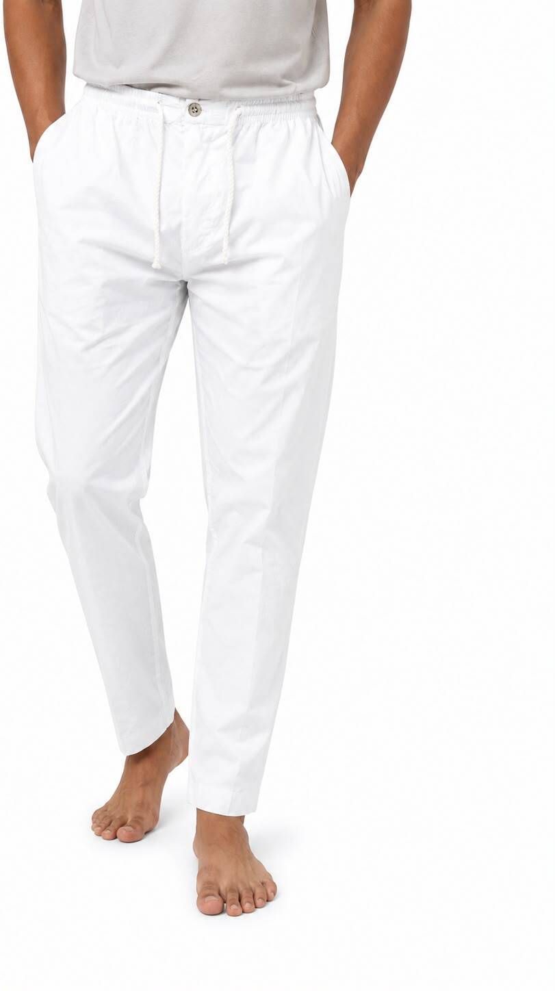 mariyam chikan Men Solid White Track Pants-picture-32