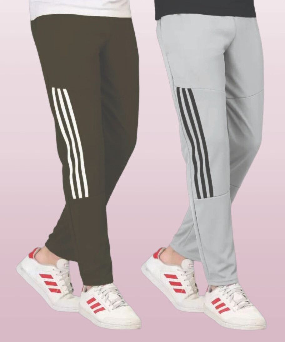 coveatvolo trends Pack of 2 Men Solid Grey Track Pants-picture-36
