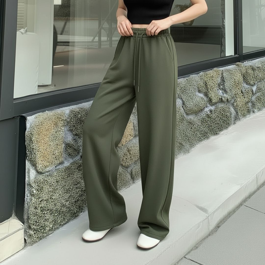 denominator Women Solid Olive Track Pants-picture-25