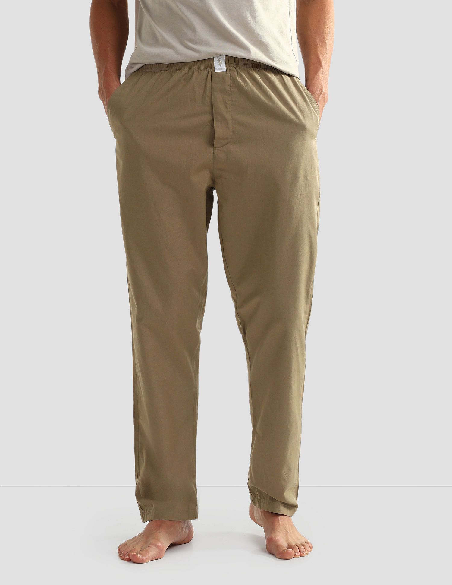 u.s. polo assn. Men Solid Beige Track Pants-picture-13