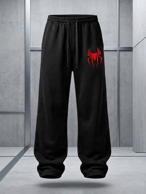 morte paple Men Graphic Print Black Track Pants-picture-11