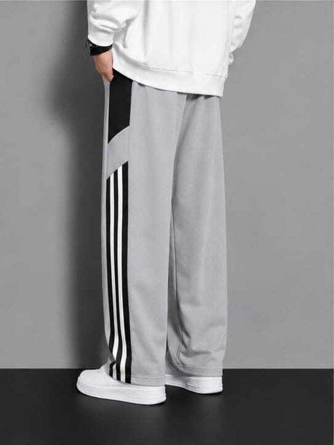 raj creation Men Striped Grey Track Pants-picture-29