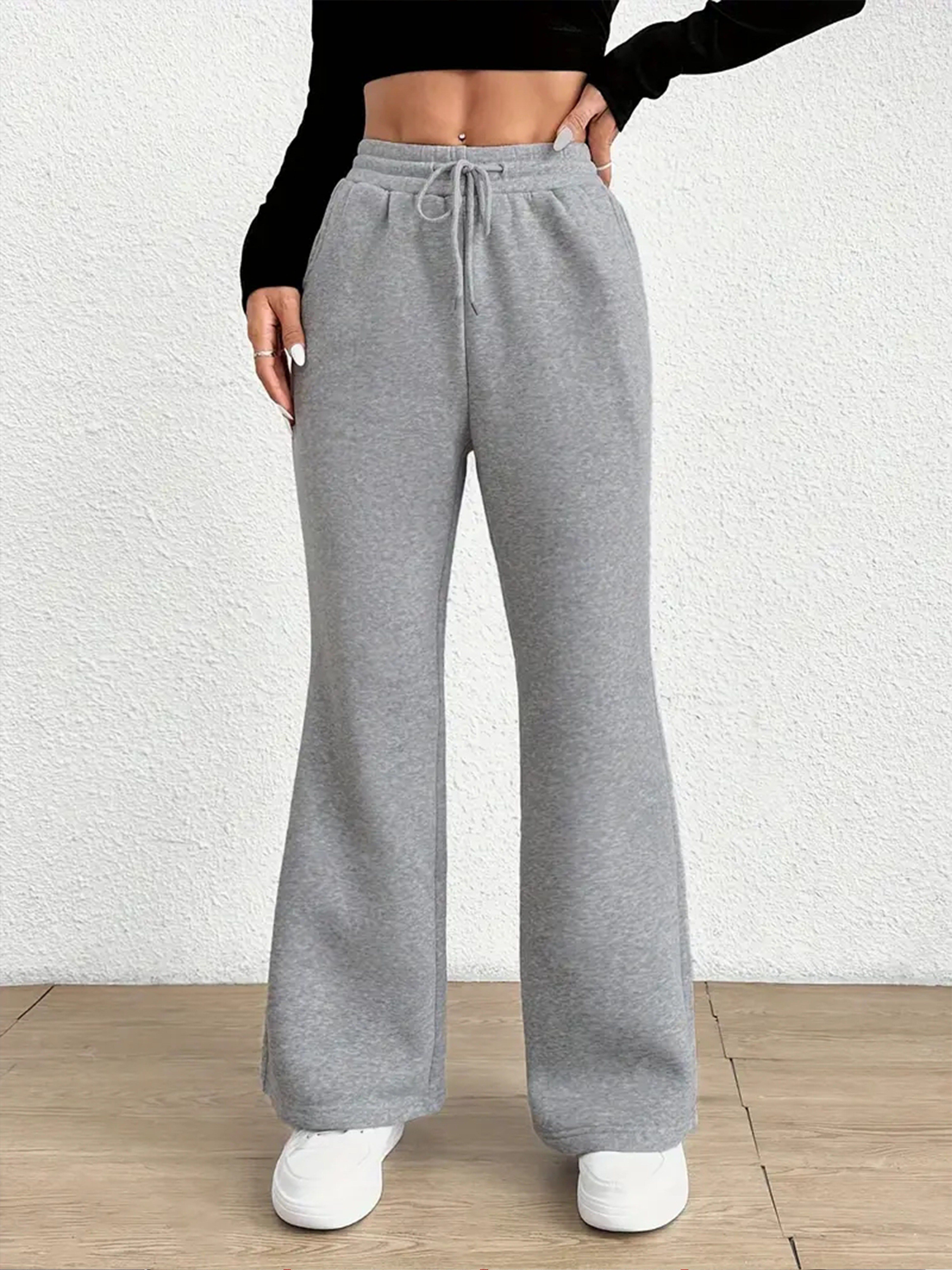 Women Solid Grey Track Pants