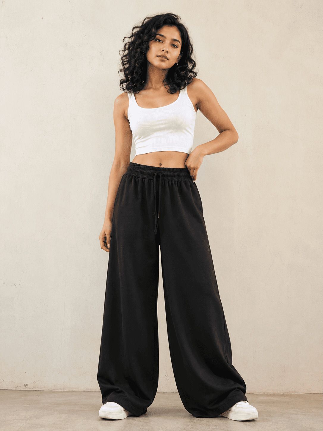 rushfit Women Solid Black Track Pants-picture-10