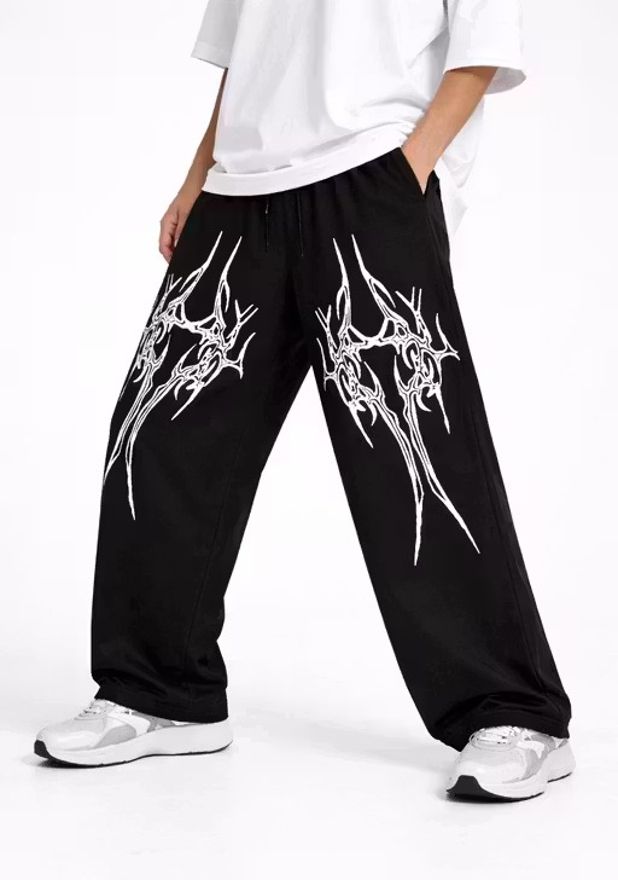 ila enterprises Men Printed Black Track Pants-picture-4
