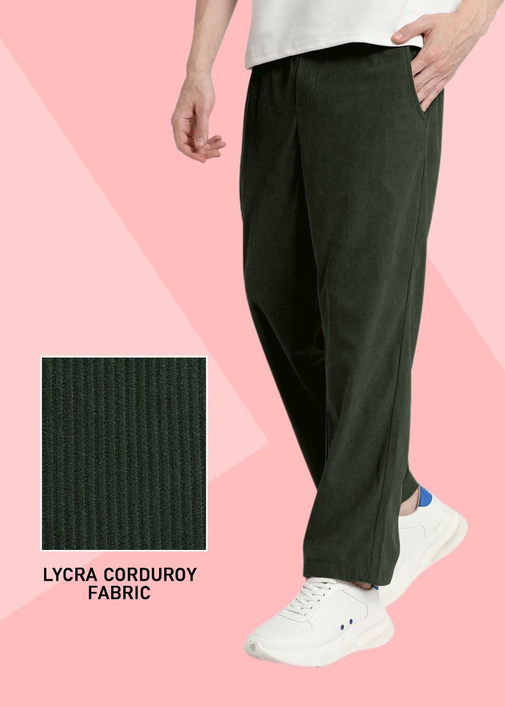 Men Self Design Dark Green Track Pants