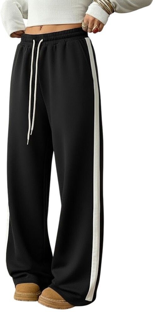 dockstreet Women Solid Black Track Pants-picture-10