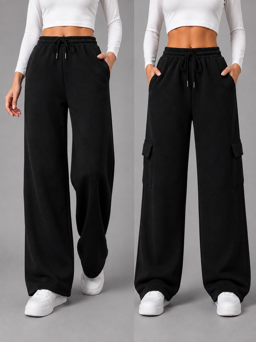 r cube Pack of 2 Women Solid Black Track Pants-picture-10