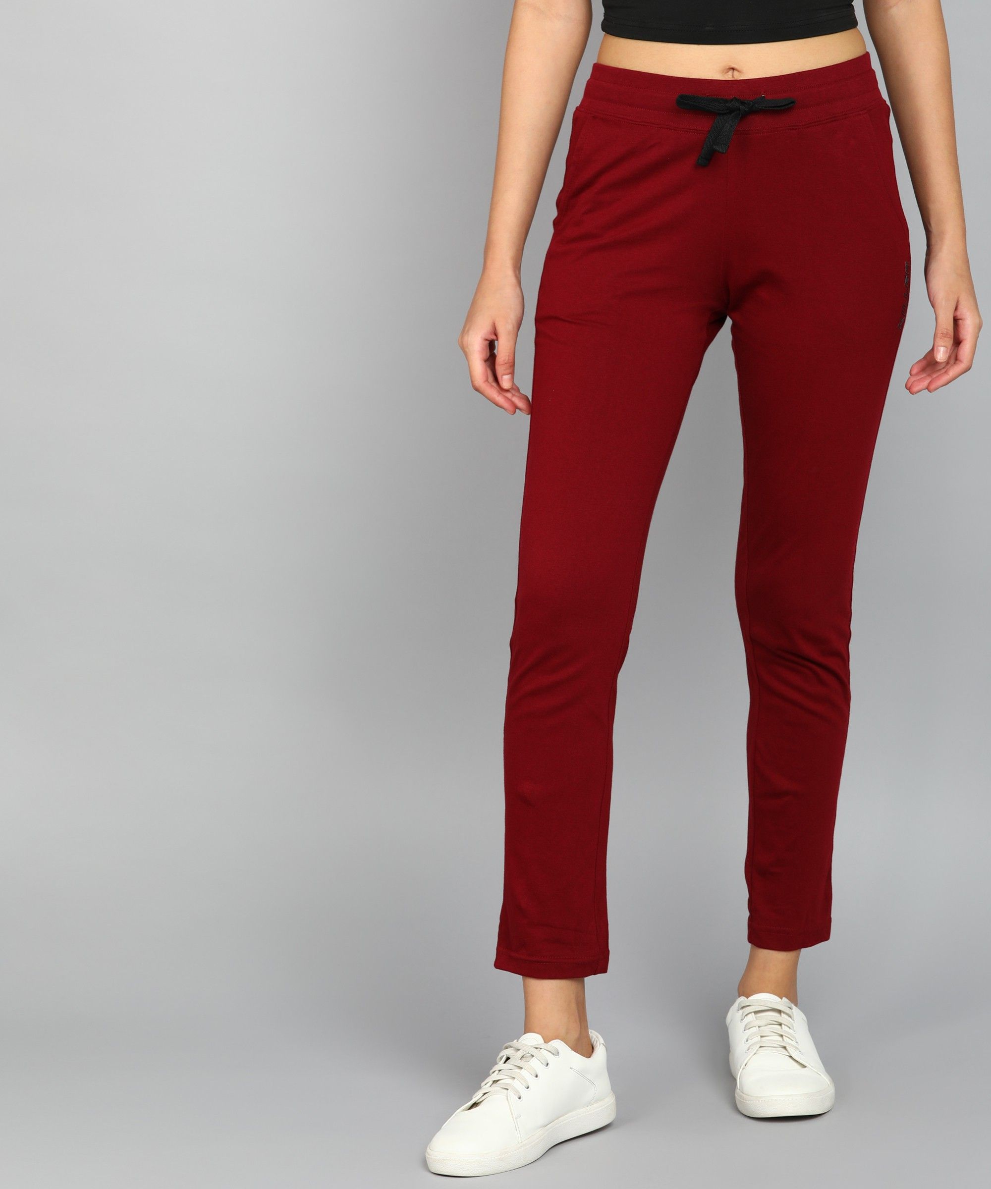 killer Women Solid Maroon Track Pants-picture-10