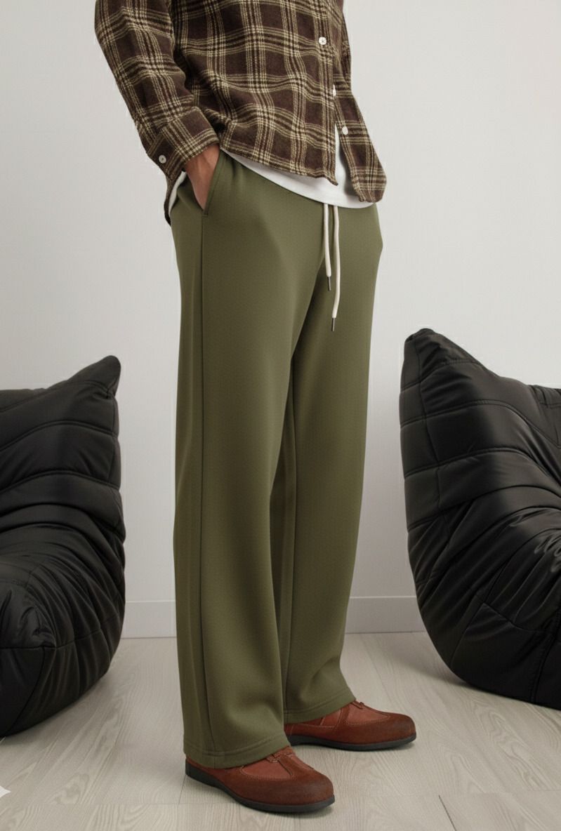 Men Loose Fit Multicolor Cotton Blend Trousers-image-39