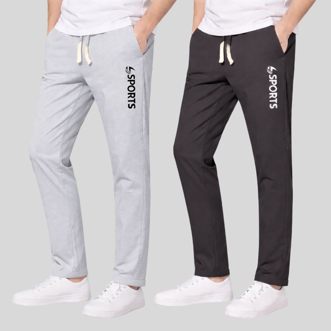 qbron Pack of 2 Men Solid Multicolor Track Pants-picture-20