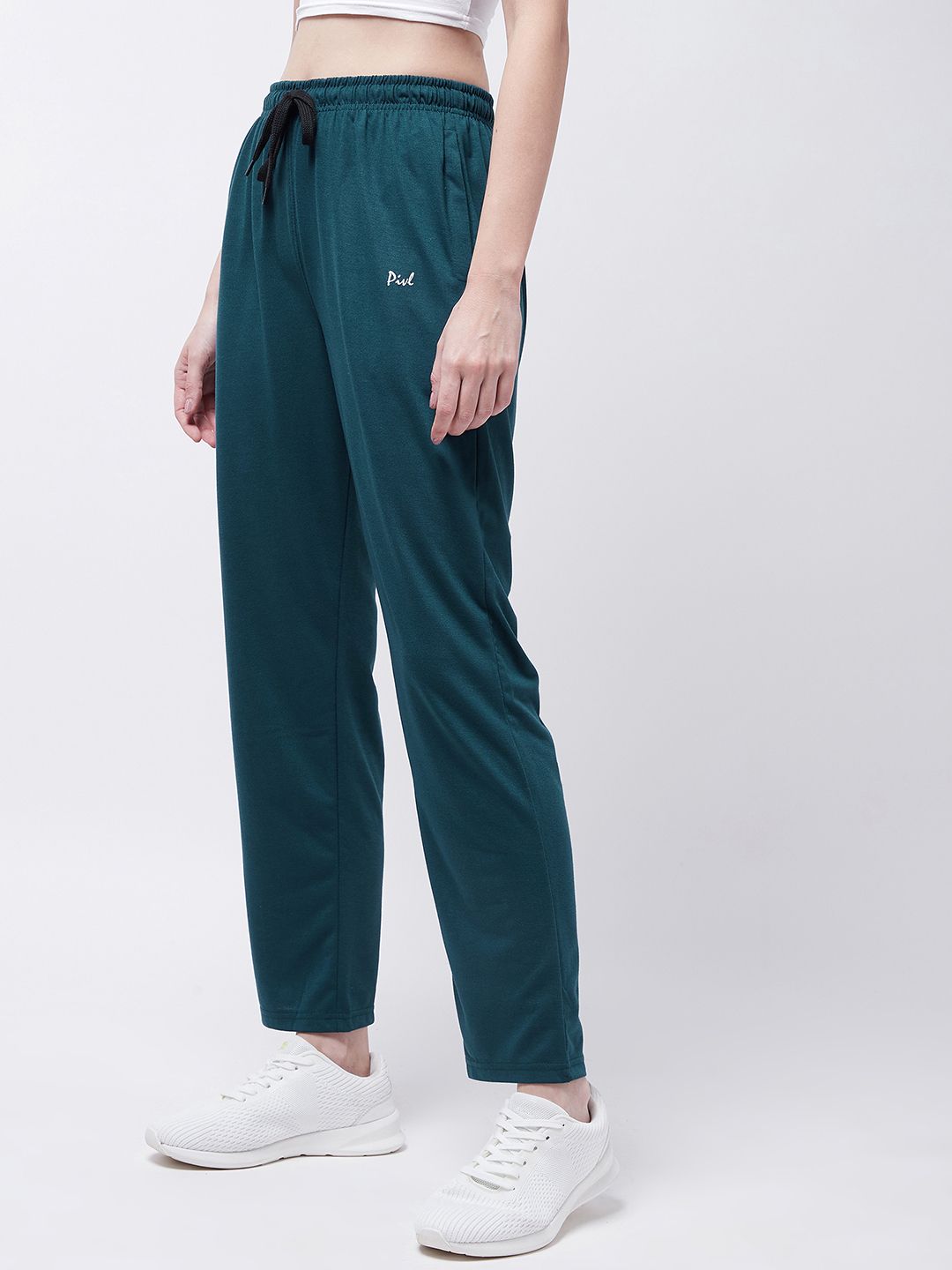 pivl Women Solid Dark Green Track Pants-picture-31