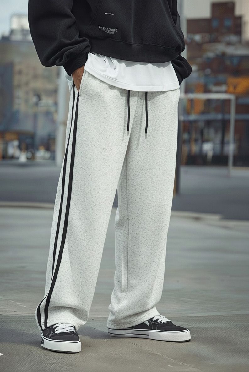 Men Loose Fit Multicolor Cotton Blend Trousers-image-44
