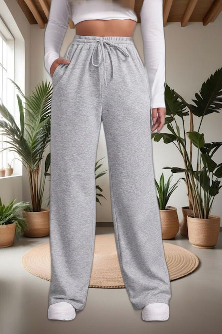 Women Solid Black Track Pants-image-49