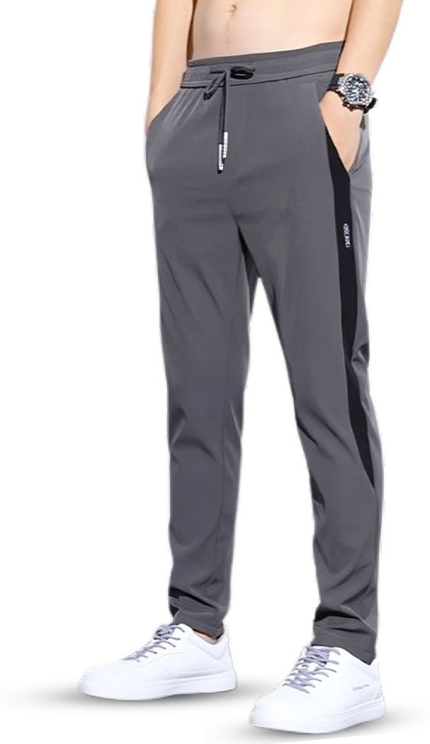 joggers park Men Colorblock Grey Track Pants-picture-26