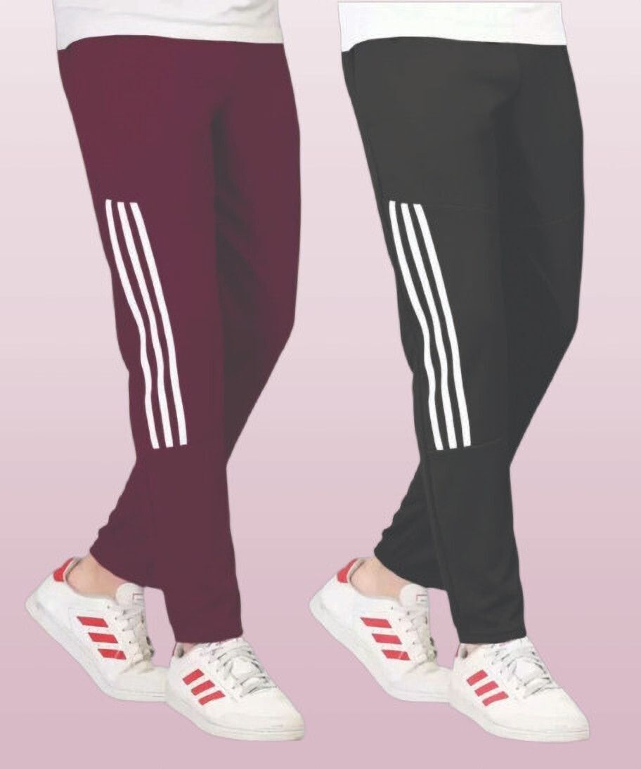 Pack of 2 Men Solid Multicolor Track Pants-image-40