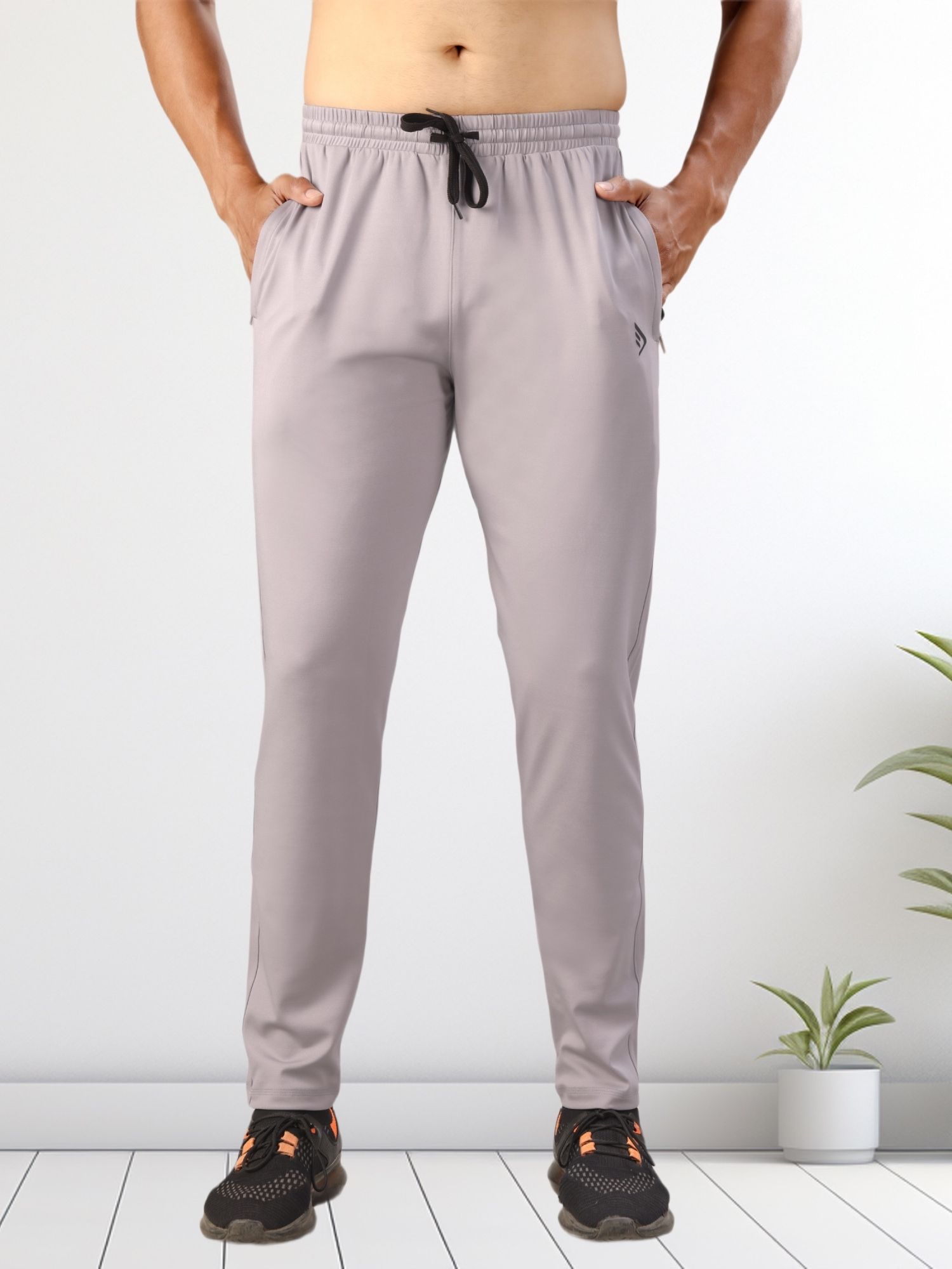 dihox Men Solid Silver Track Pants-picture-12