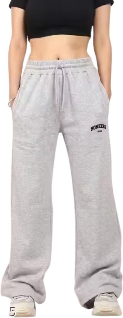 mhr fashion Women Solid, Graphic Print Grey Track Pants-picture-27