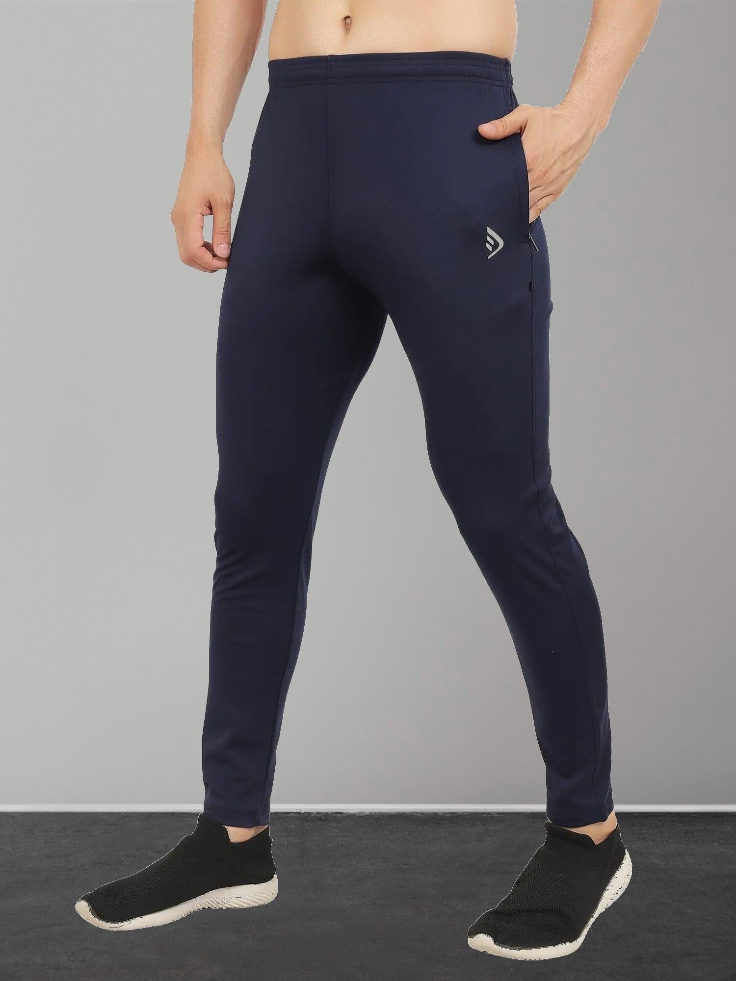 dihox Men Solid Dark Blue Track Pants-picture-16