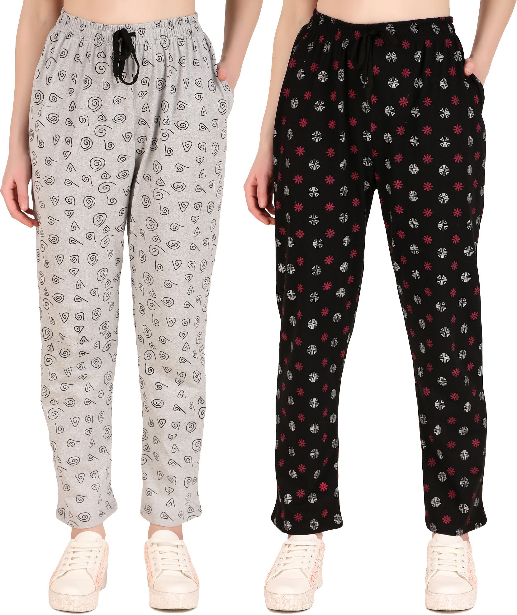 kavya retail Pack of 2 Women Printed Multicolor Track Pants-picture-22